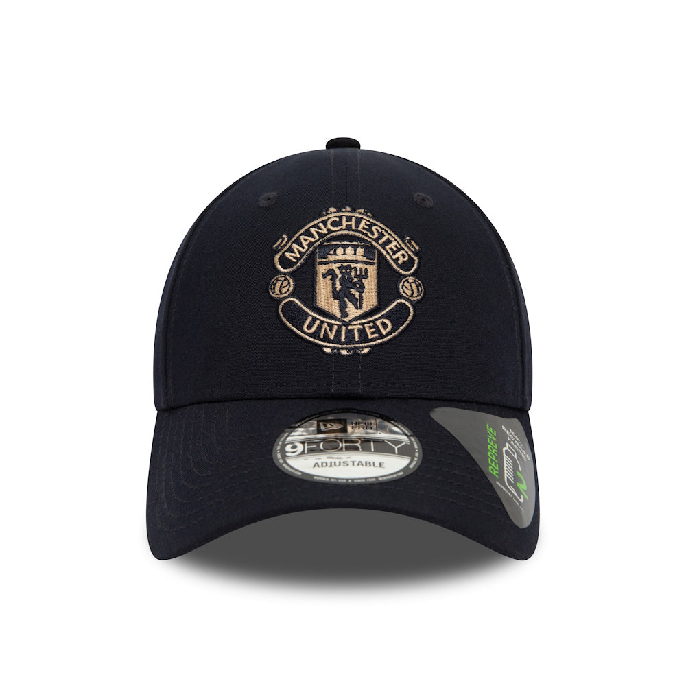 Manchester United New Era Black & Gold Club Crest 9Forty Adjustable Cap