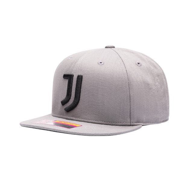 Juventus Grey Club Ink Flat Peak Snapback Hat
