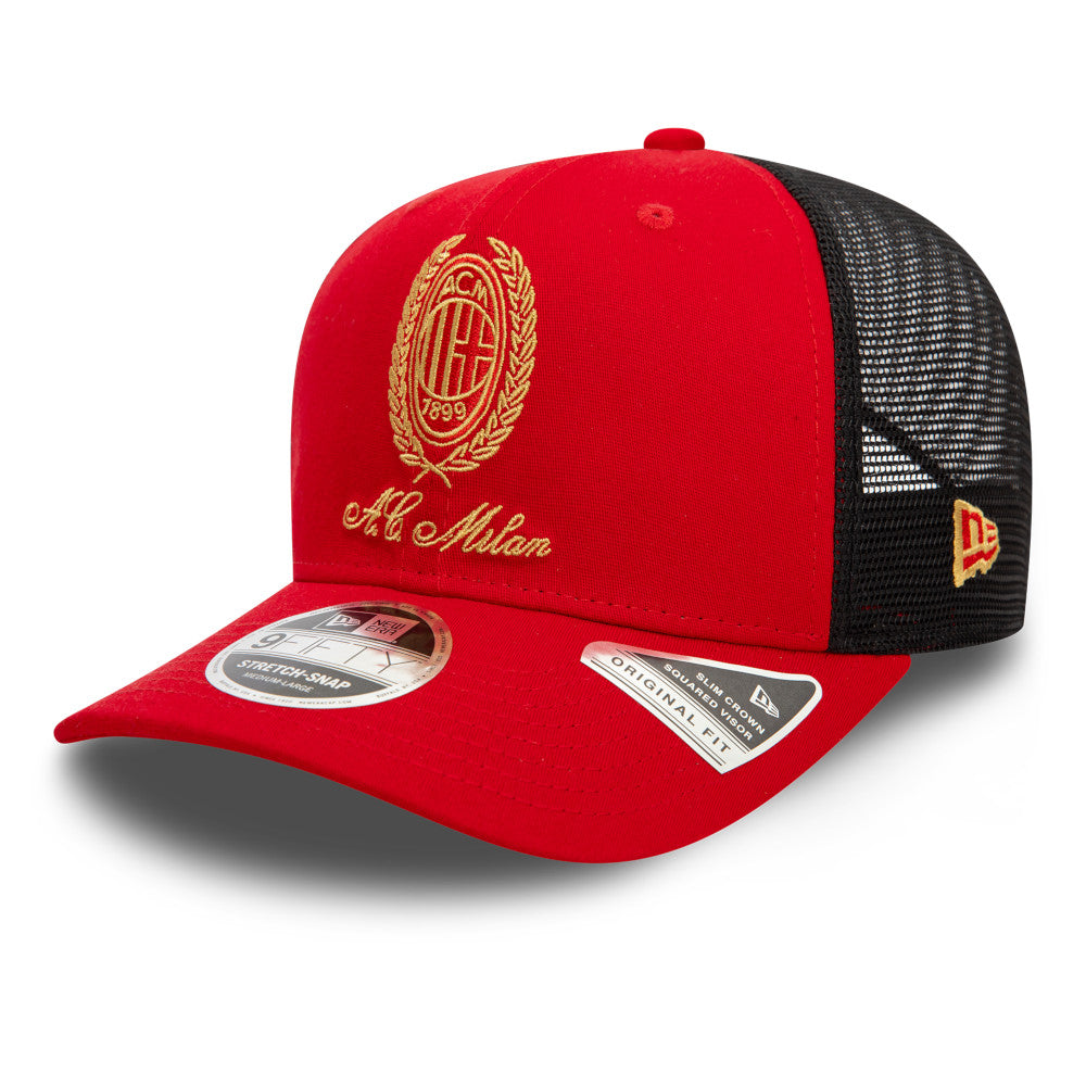 New Era 9Fifty AC Milan Heritage Gold Trucker Hat
