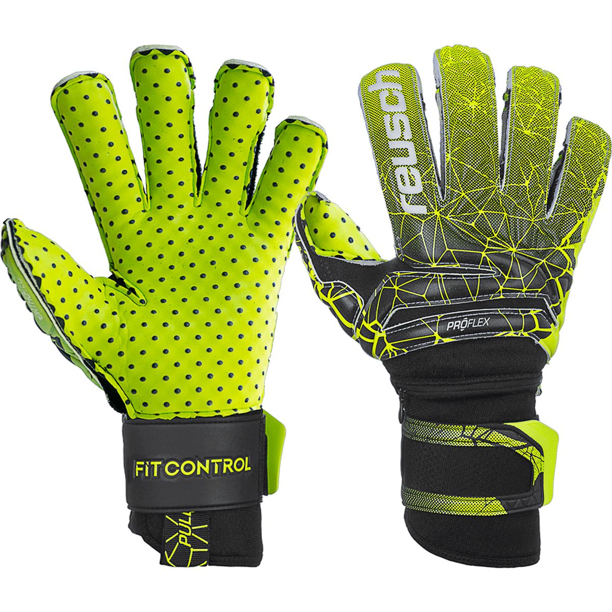 Bosse de vitesse Reusch Fit Control Pro G3 Evolution Ortho-Tec Noir/Vert citron
