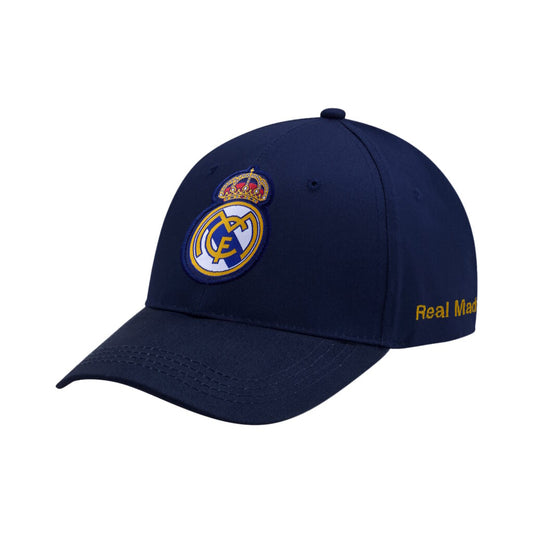 Casquette ajustable bleu marine avec écusson du club du Real Madrid
