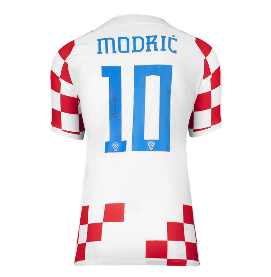Maillot domicile authentique signé par Luka Modric 2023/2024 de la Croatie