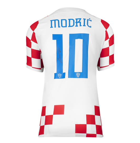 Maillot domicile authentique signé par Luka Modric 2023/2024 de la Croatie