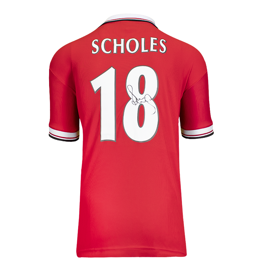 Paul Scholes Authentic Signed Manchester United 1999 Home Jersey
