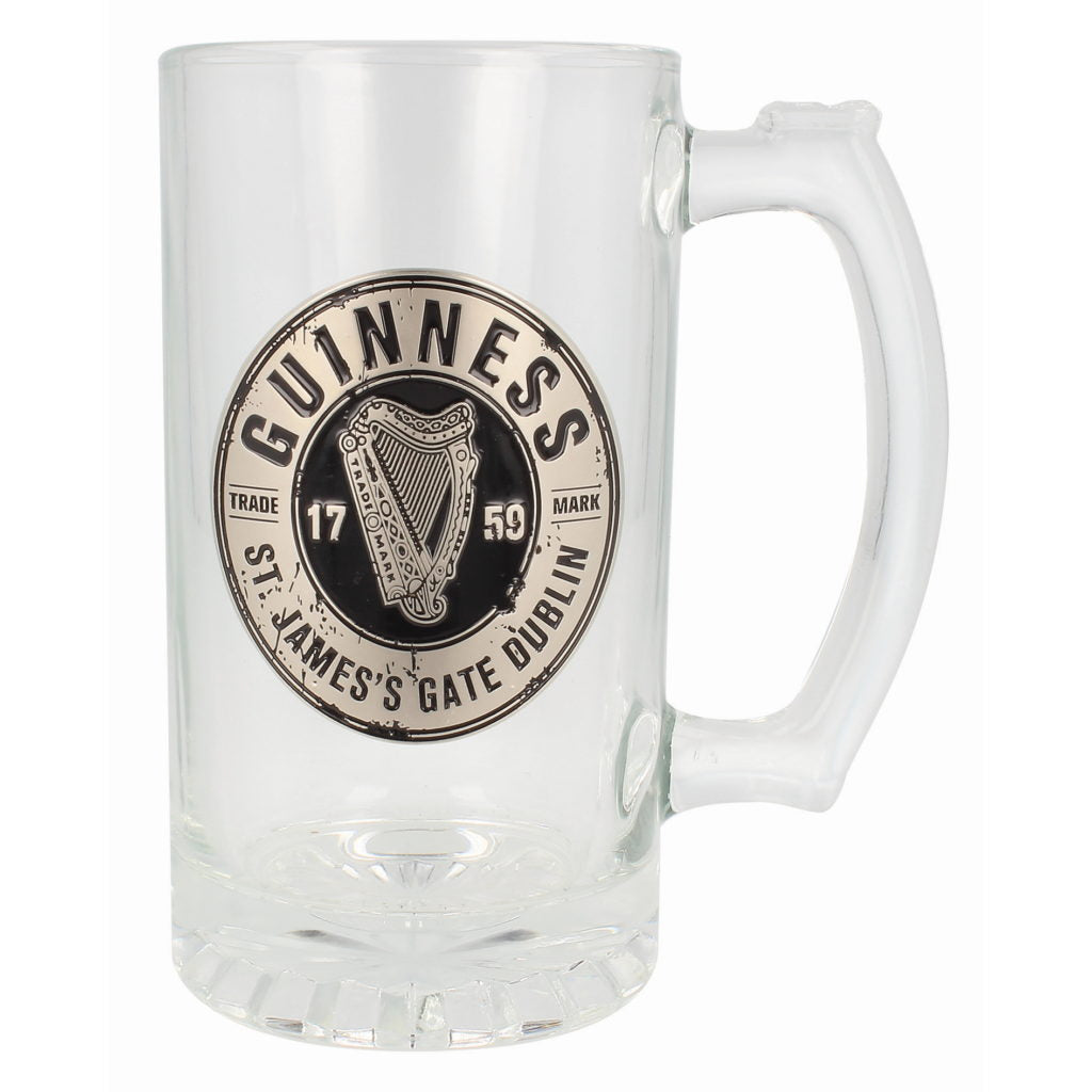 Guinness Pewter Logo Tankyard Beer Glass