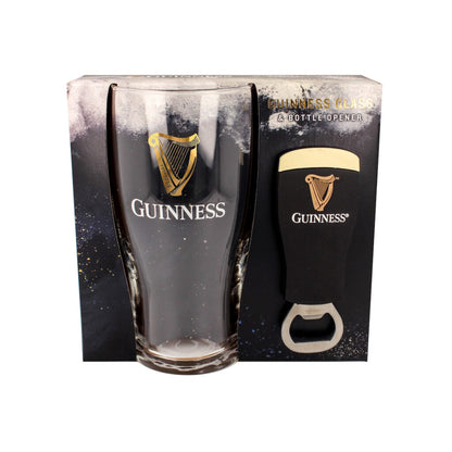 Guinness Tulip Pint Glass & Bottle Opener Set