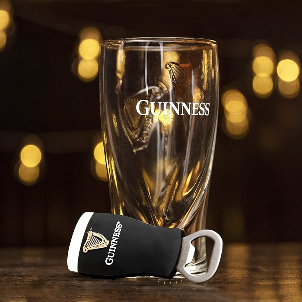 Guinness Tulip Pint Glass & Bottle Opener Set