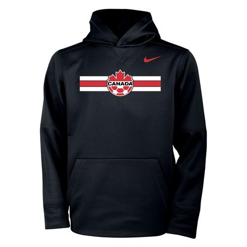 Nike Canada Soccer Therma Pull Over Hoodie Black Youth