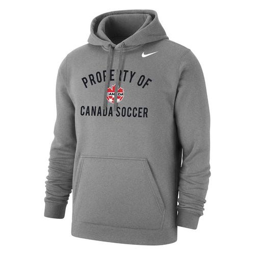 Nike Canada Soccer Club Fleece Pull Over Hoodie Grey