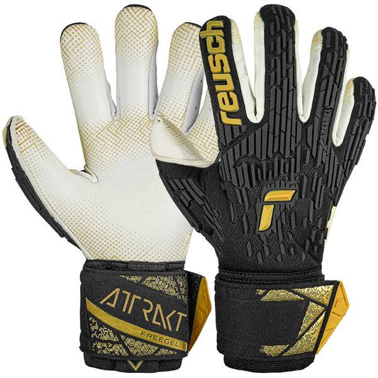 Reusch Attrakt Freegel Gold X GluePrint Finger Support Black/Gold