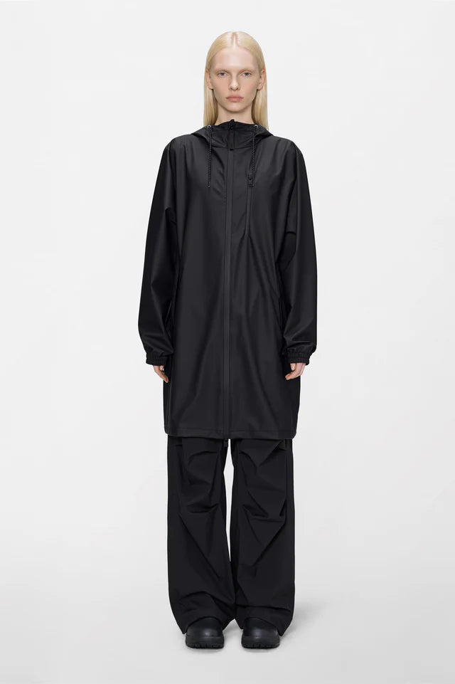 Rains Long Storm Breaker W3 Jacket Black