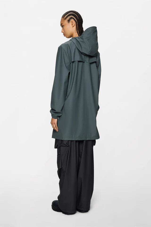 Rains Long Storm Breaker W3 Jacket Dark Grey