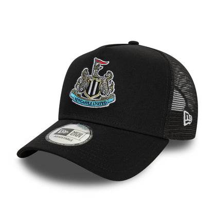 Newcastle United New Era Black E-Frame Trucker Hat