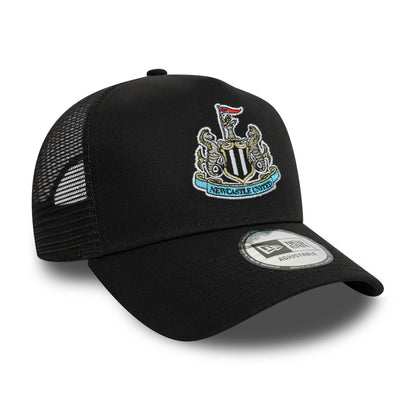 Newcastle United New Era Black E-Frame Trucker Hat