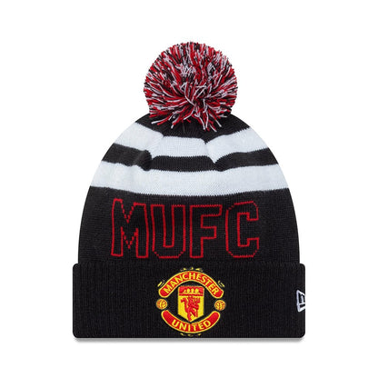 Manchester United New Era Black Sport Pom Beanie