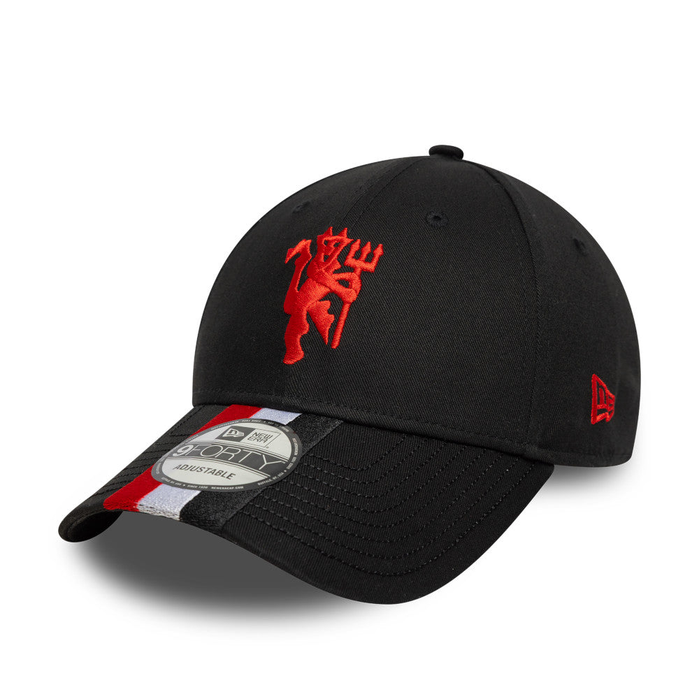 Manchester United New Era 9Forty Black Stripe Adjustable Hat