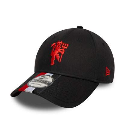 Manchester United New Era 9Forty Black Stripe Adjustable Hat