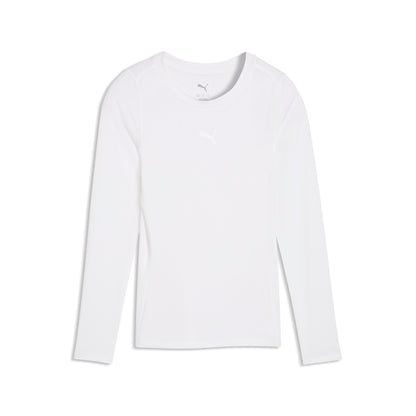 Puma TeamLiga26 Long Sleeve Baselayer Shirt Youth White