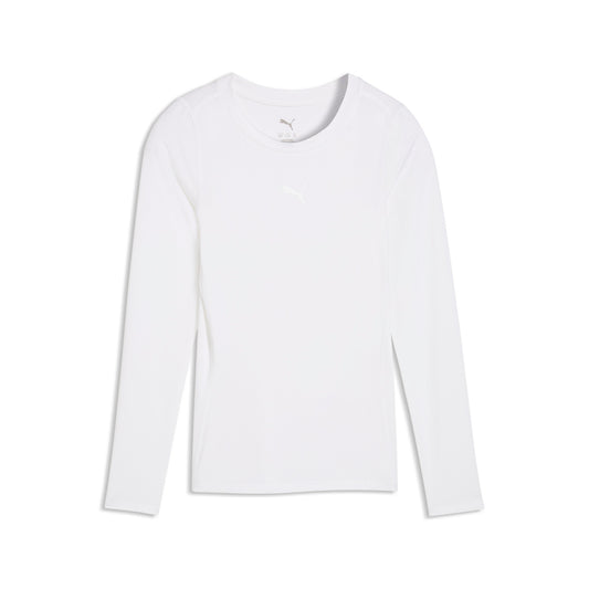 Puma TeamLiga26 Long Sleeve Baselayer Shirt Youth White