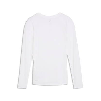 Puma TeamLiga26 Long Sleeve Baselayer Shirt Youth White