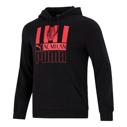 Sweat à capuche noir Puma AC Milan FTBLCORE
