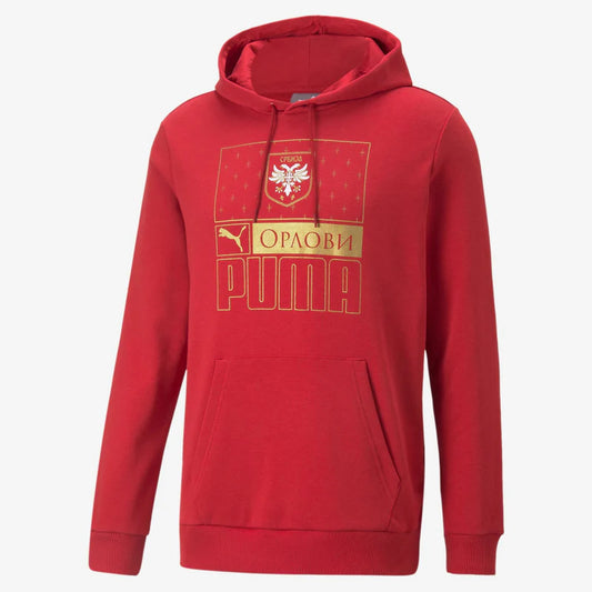 Sweat à capuche Puma Serbia Core rouge