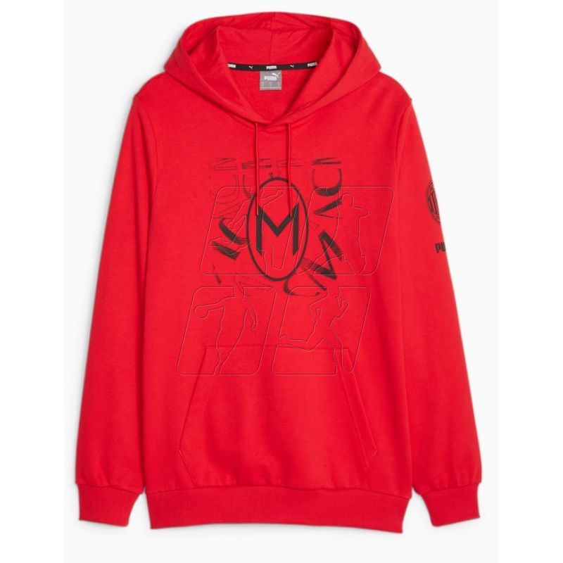 Sweat à capuche graphique Puma AC Milan rouge