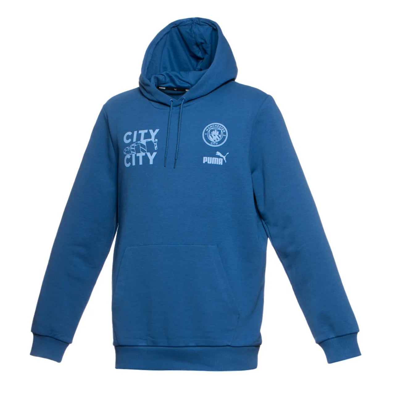Sweat à capuche graphique Puma Manchester City bleu