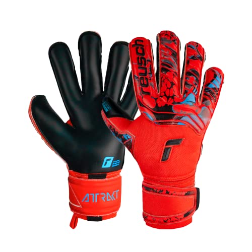 Reusch Attrakt Freegel Gold Finger Support Goalkeeper Gloves Red/Blue/White