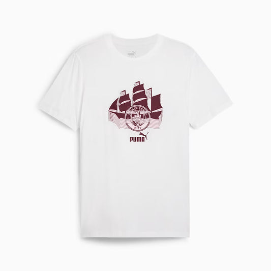 T-shirt Puma MCFC FTBLCULTURE BLANC