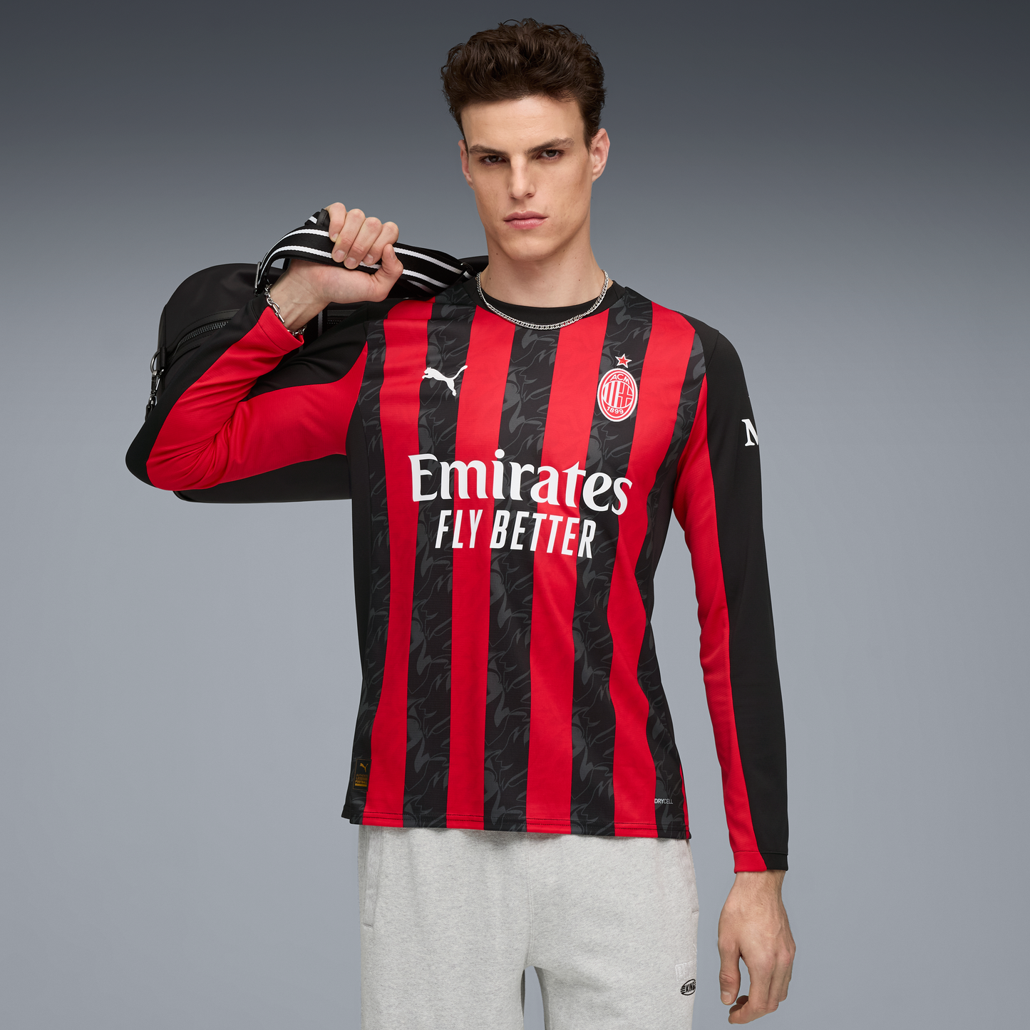 Puma AC Milan 25/26 Long Sleeve Home Jersey