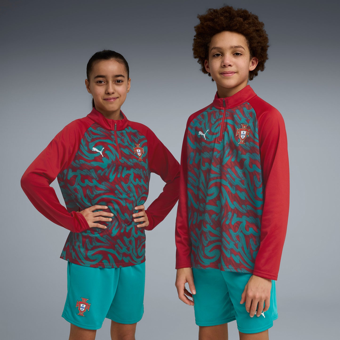 Puma Portugal 2026 Warm Up Quarter Zip Youth