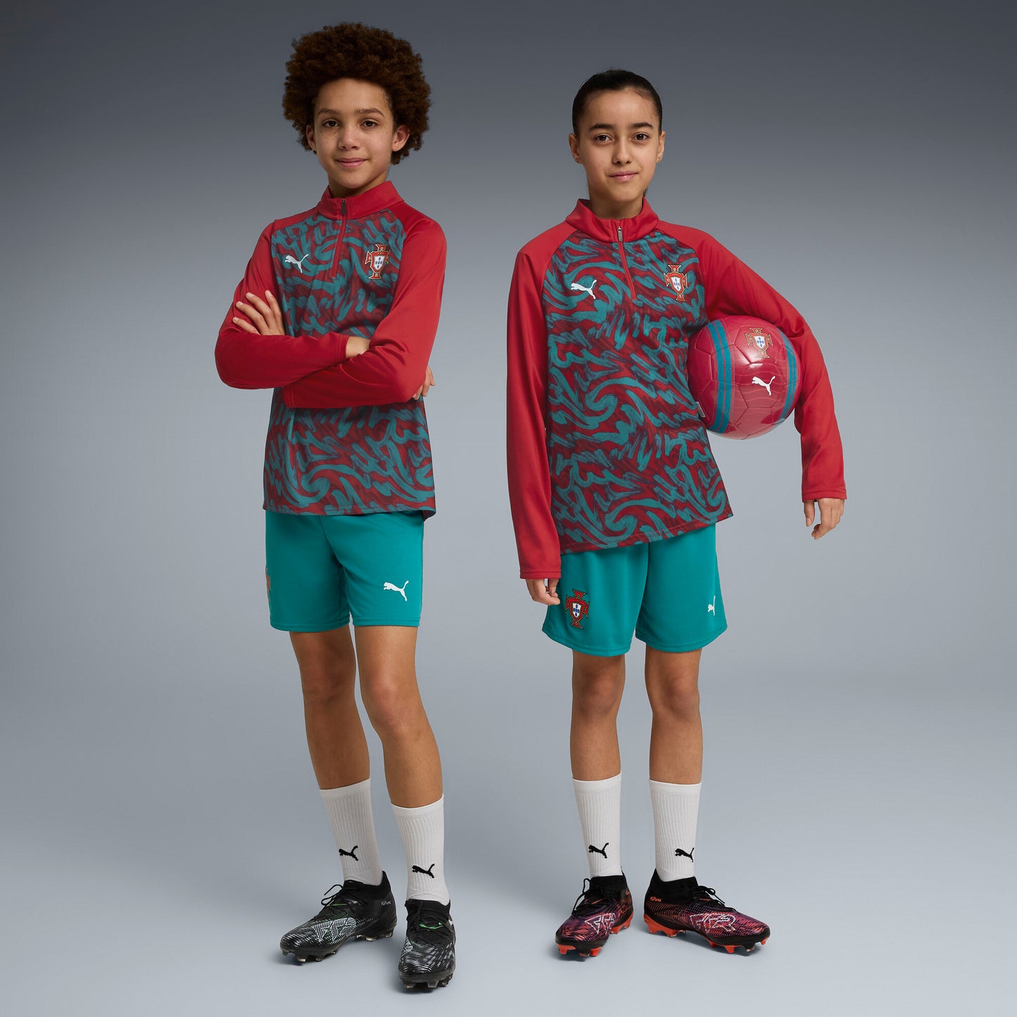 Puma Portugal 2026 Warm Up Quarter Zip Youth