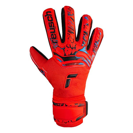 Reusch Attrakt Grip Evolution Finger Support Youth Red/Blue/Black Youth