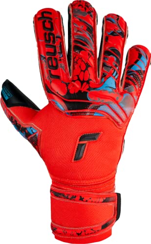 Reusch Attrakt Freegel Gold Finger Support Goalkeeper Gloves Red/Blue/White