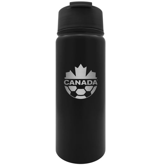 Canada Soccer Executive Water Bottle Black 18 OZ
