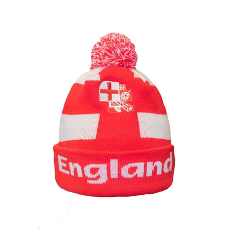 Bonnet à pompon blanc de l'équipe d'Angleterre