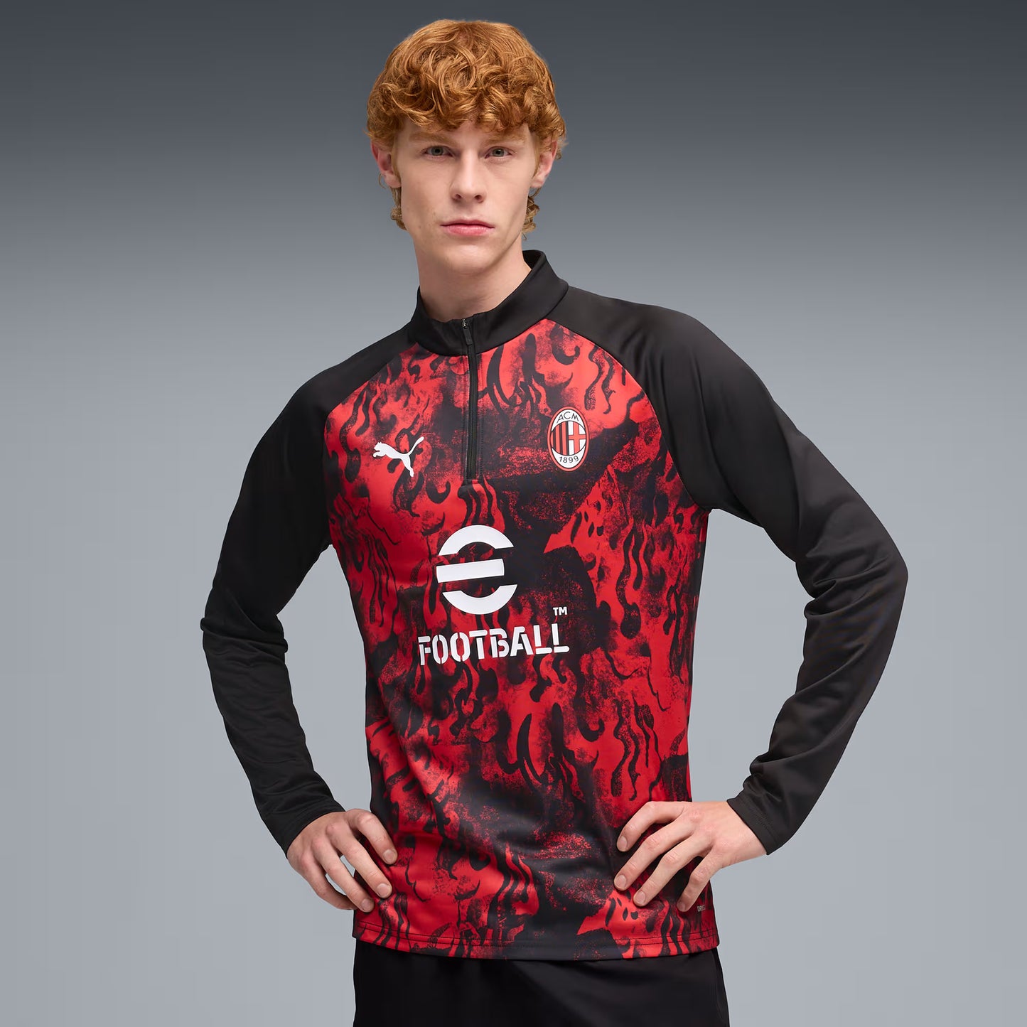 Puma AC Milan Warm Up Quarter Zip