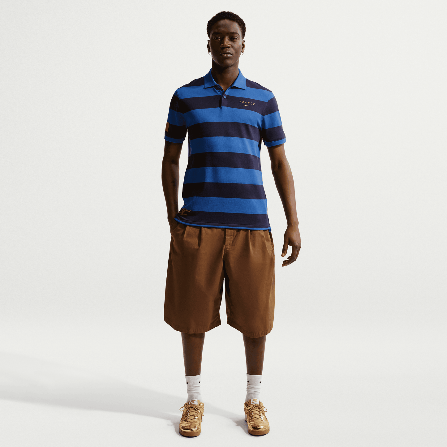Nike France 2026 Hooped Polo Shirt