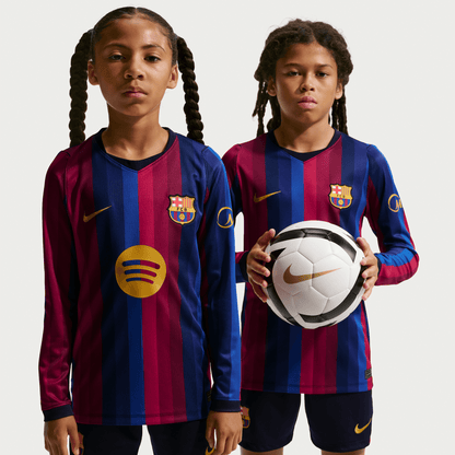 Nike Barcelona 26/27 Long Sleeve Home Jersey Youth