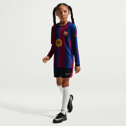 Nike Barcelona 26/27 Long Sleeve Home Jersey Youth