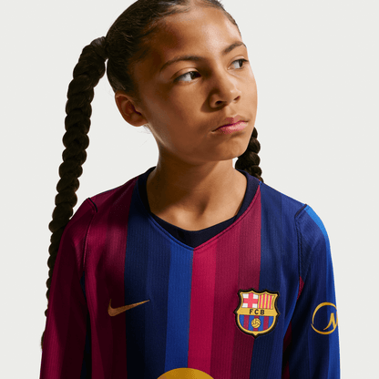 Nike Barcelona 26/27 Long Sleeve Home Jersey Youth