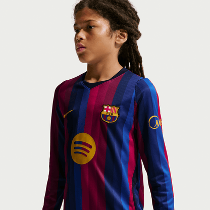 Nike Barcelona 26/27 Long Sleeve Home Jersey Youth