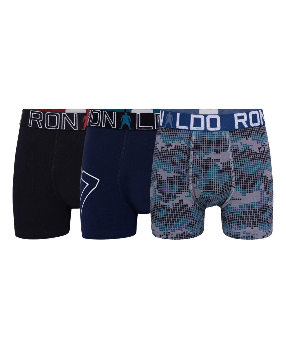 CR7 Boy's 3-Pack Cotton Blend Trunks