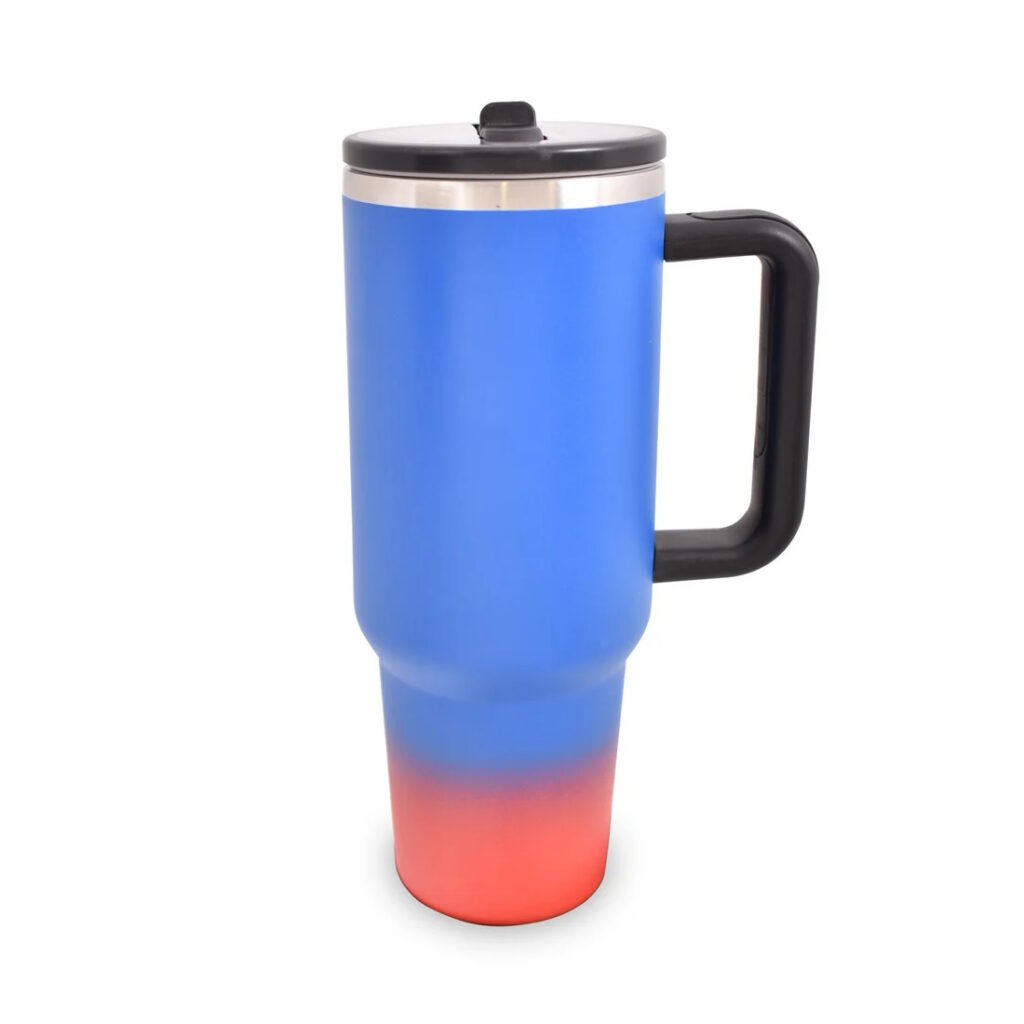 Barcelona Handle Flip Straw Insulated Tumbler (40 OZ)