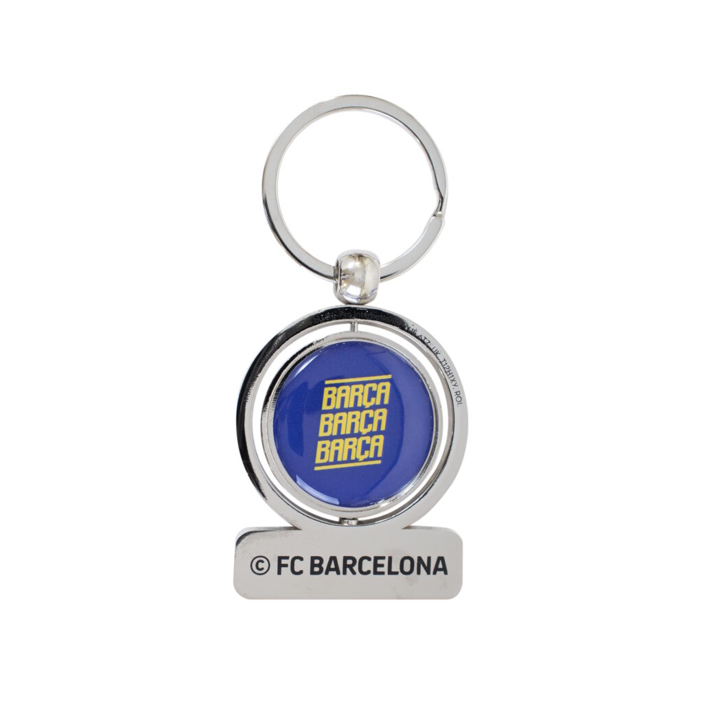 Barcelona Double-Sided Spinner Keychain