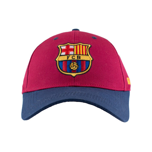 Barcelona Burgundy & Navy Club Crest Adjustable Hat
