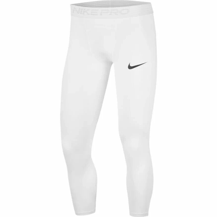Nike Pro Tall 3/4 Compression Tights White