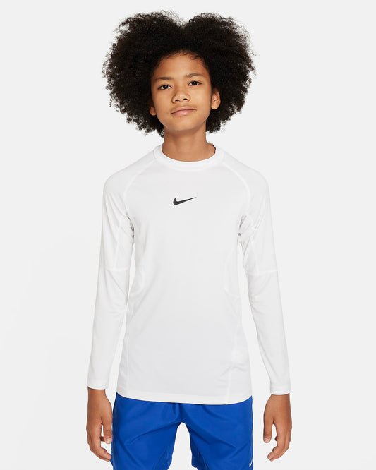 Nike Pro Dri-FIT Long Sleeve Shirt Youth White