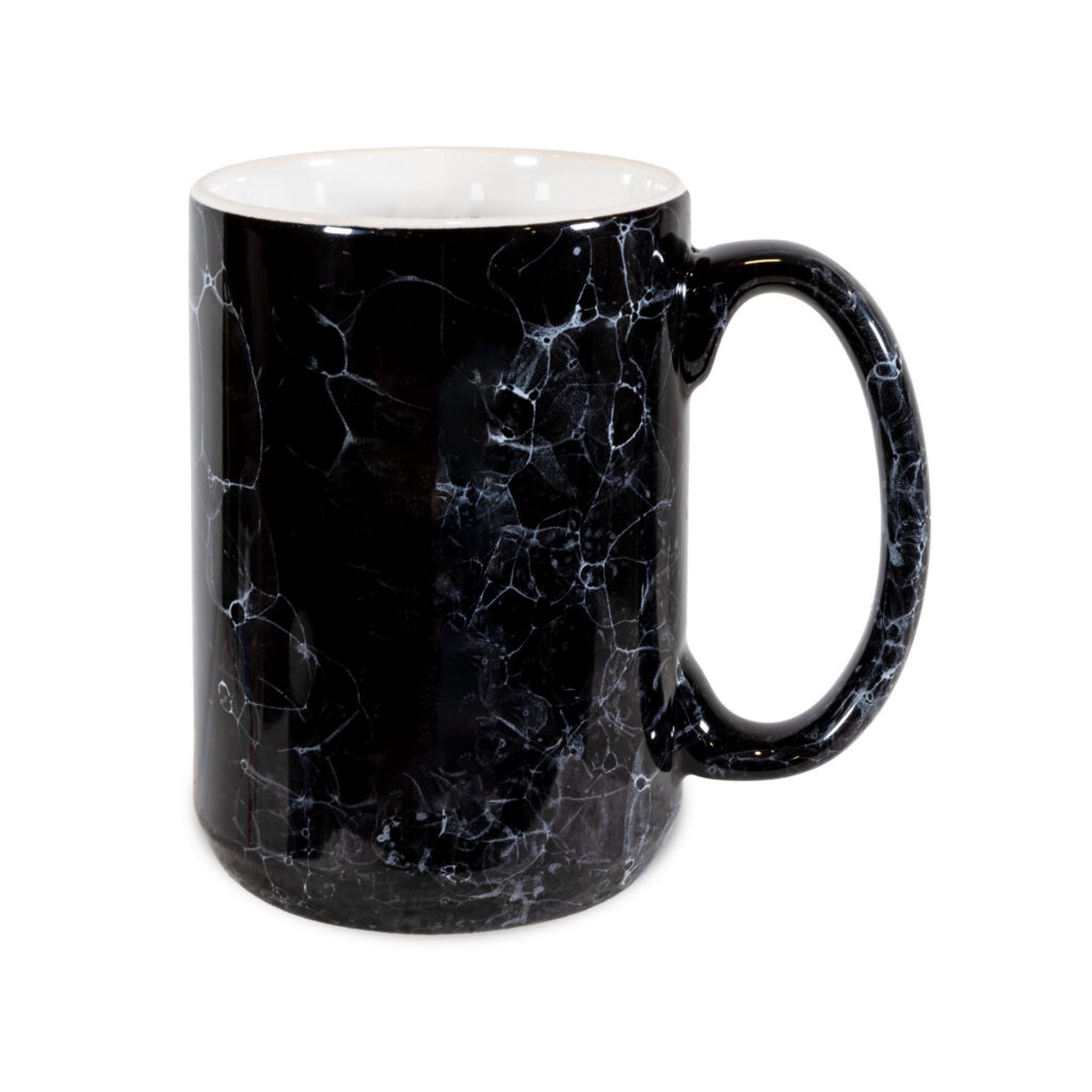 Chelsea Black Marble Mug (15 OZ)
